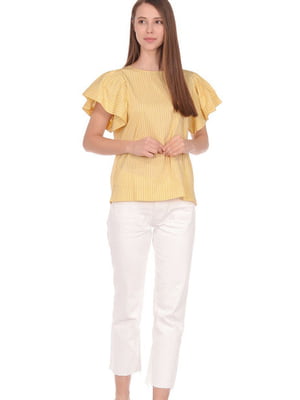 Блуза желтая в полоску | 5820034