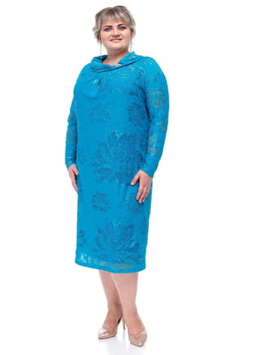 Сукня бірюзового кольору - BigFashionStyle - 5821083