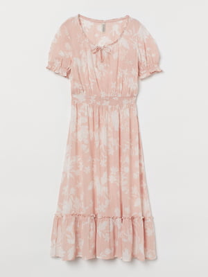 Платье розовое в цветочный принт | 5822122