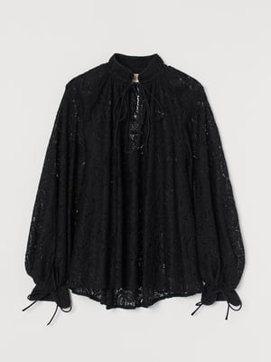 Блуза черная с узором | 5822241