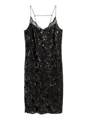 Платье черное с декором | 5824819