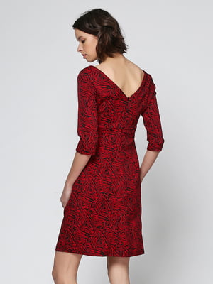 Платье красное с узором | 5605491