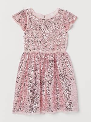 Платье розовое с декором | 5830091