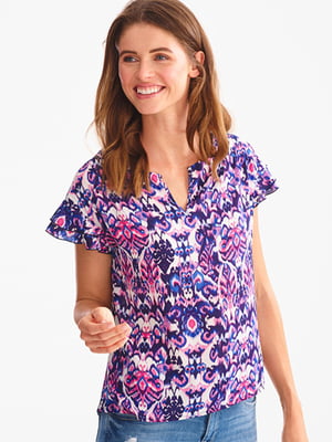 Блуза фіолетова з орнаментом | 5827129