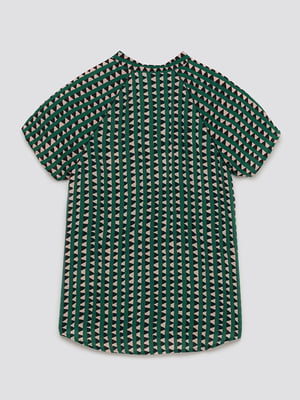 Блуза комбінованого кольору з орнаментом | 5831252