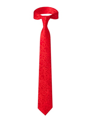 Краватка червона з візерунком | 5840712