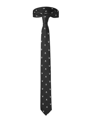 Краватка чорна в принт | 5840794