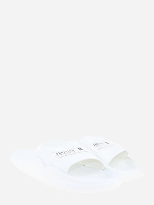 Шлепанцы белые с логотипом | 5802598