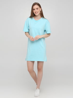 Платье-футболка мятного цвета | 5844362