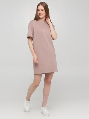 Платье-футболка пудрового цвета | 5844365