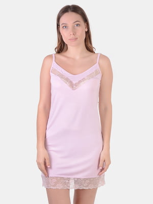 Рубашка ночная розовая с принтом | 5747933