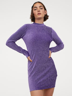 Платье фиолетовое велюровое | 5853294
