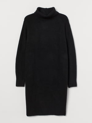 Платье черное вязаное | 5856114