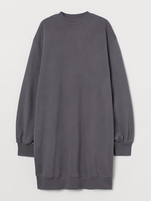 Сукня темно-сіра байкова з начосом | 5856149