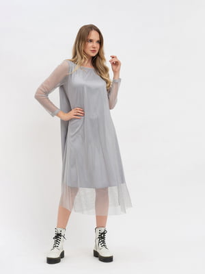 Платье серебристого цвета | 5304225