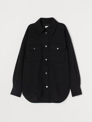 Куртка-сорочка фетрова чорна | 5860961