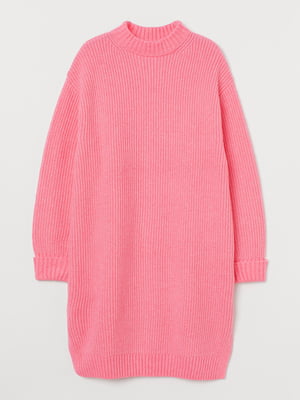 Платье-свитер розовое | 5861032