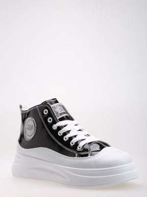 Кросівки чорно-білі з логотипом | 5865821