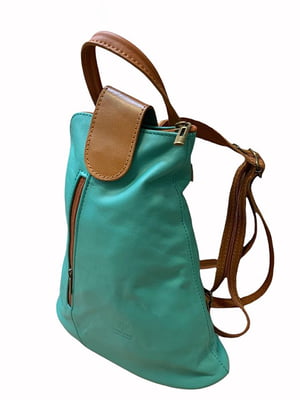 Рюкзак зеленый с декором | 5860628