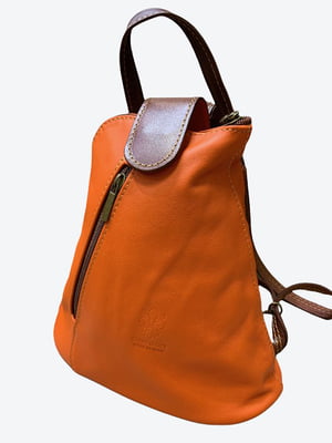 Рюкзак оранжевого цвета с декором | 5860639