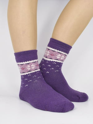 Носки фиолетовые с орнаментом | 5870283