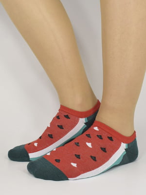 Шкарпетки різнокольорові в принт | 5870784