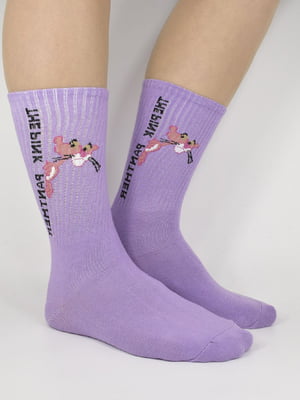 Шкарпетки бузкового кольору з малюнком | 5870905