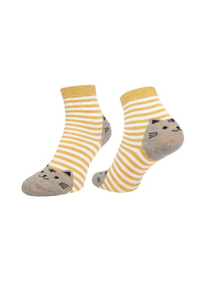 Шкарпетки жовті в смужку | 5871450