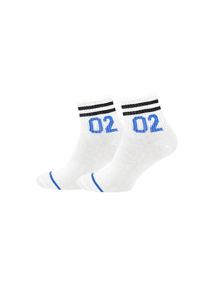 Шкарпетки білі з принтом | 5871524
