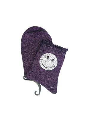 Носки фиолетовые с рисунком | 5871531