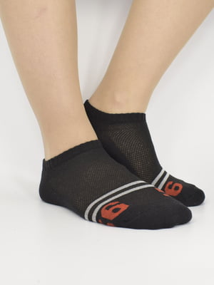 Шкарпетки чорні в смужку | 5871591