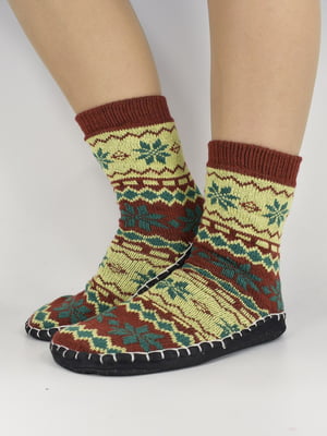 Шкарпетки різнокольорові в принт | 5871414