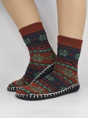 Шкарпетки різнокольорові в принт | 5871420