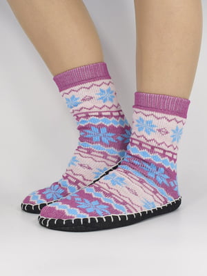 Шкарпетки різнокольорові в принт | 5871425
