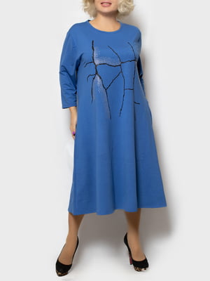 Сукня А-силуету синя | 5872289
