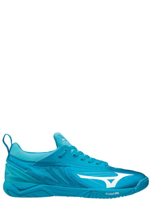 Кросівки для настільного тенісу блакитні Wave Drive Neo | 5872373