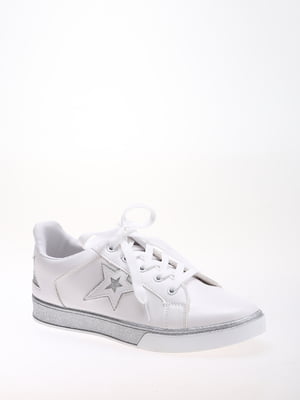 Кросівки біло-сріблясті з декором | 5875957