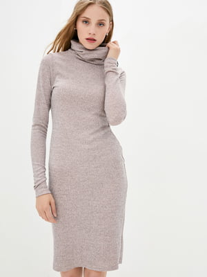 Платье-свитер серо-розовое | 5877075