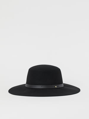 Шляпа черная шерстяная | 5879802