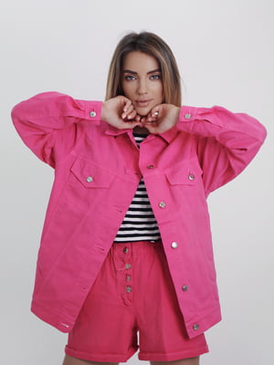 Куртка рожева джинсова | 5882028