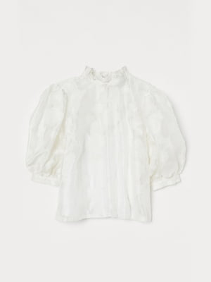 Блуза белая с принтом | 5898370