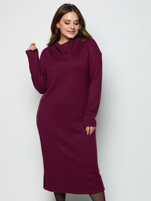 Платье-свитер бордовое | 5902856