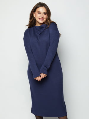Платье-свитер темно-синее | 5902859