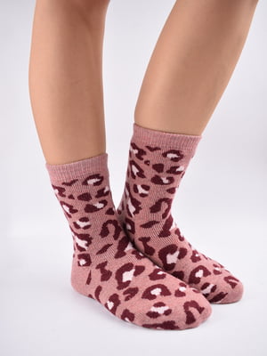 Шкарпетки рожеві в принт | 5902988
