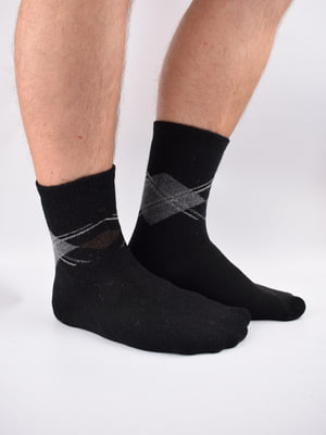 Шкарпетки чорні в ромби | 5903091