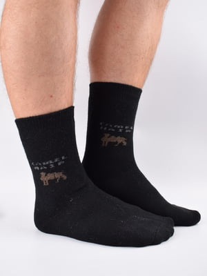 Шкарпетки чорні в принт | 5903099