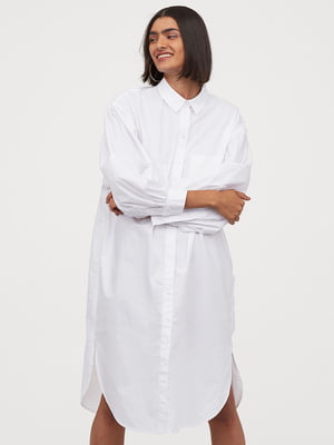 Платье-рубашка белое | 5782971