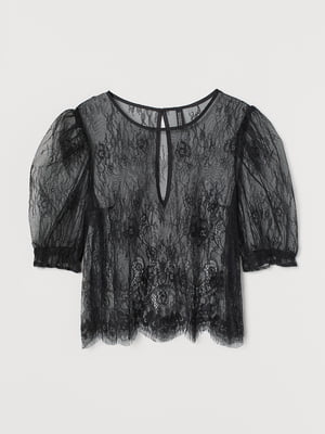 Блуза кружевная черная | 5903614