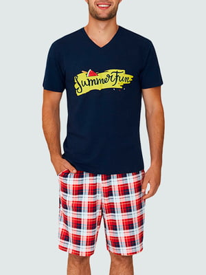 Піжама комбінованого забарвлення: футболка і шорти | 5903754