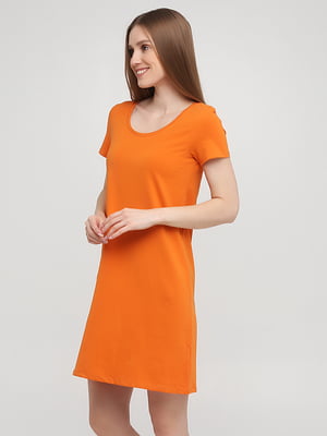 Платье-футболка оранжевое | 5899185